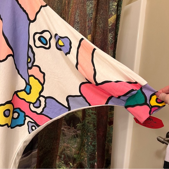 Vintage Abstract Geometric Shirt Oversized Colorful Peter Max vibes 2X 80s 90s - Picture 13 of 15